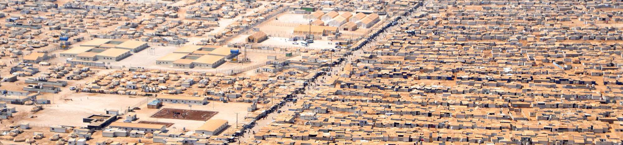 Za'atari Refugee camp aerial photo.